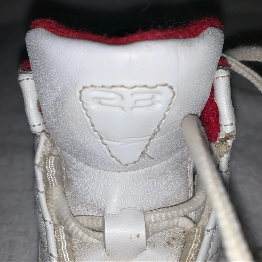 Infant 4C JORDAN B-2RUE 312526-104 White & Red True Vintage 2005 Baby Shoes